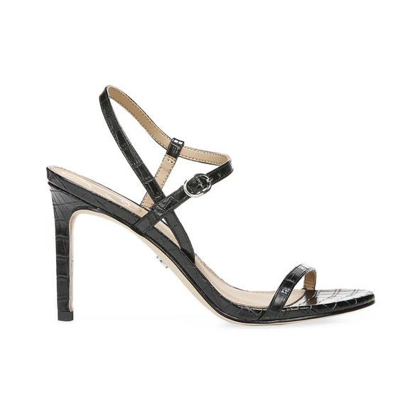 Sam Edelman Shoes - NEW! Sam Edelman Doran Croc-Embossed Strappy Sandal Heels, Size: 8